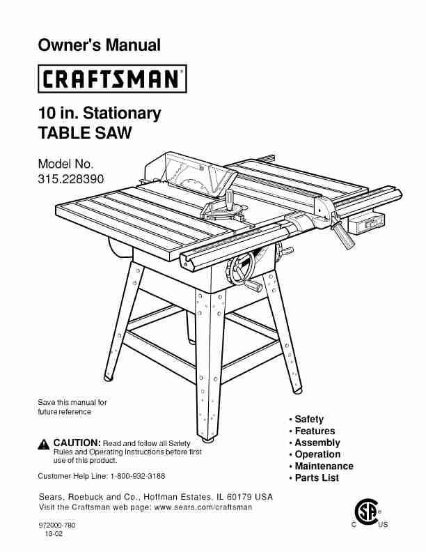 Craftsman Saw 315 22839-page_pdf